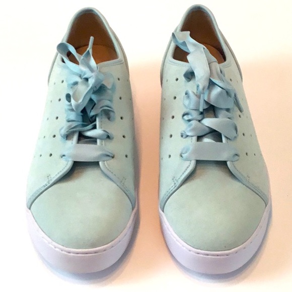 Vionic Shoes - Vionic Mint Green, Mist Suede Sneakers.